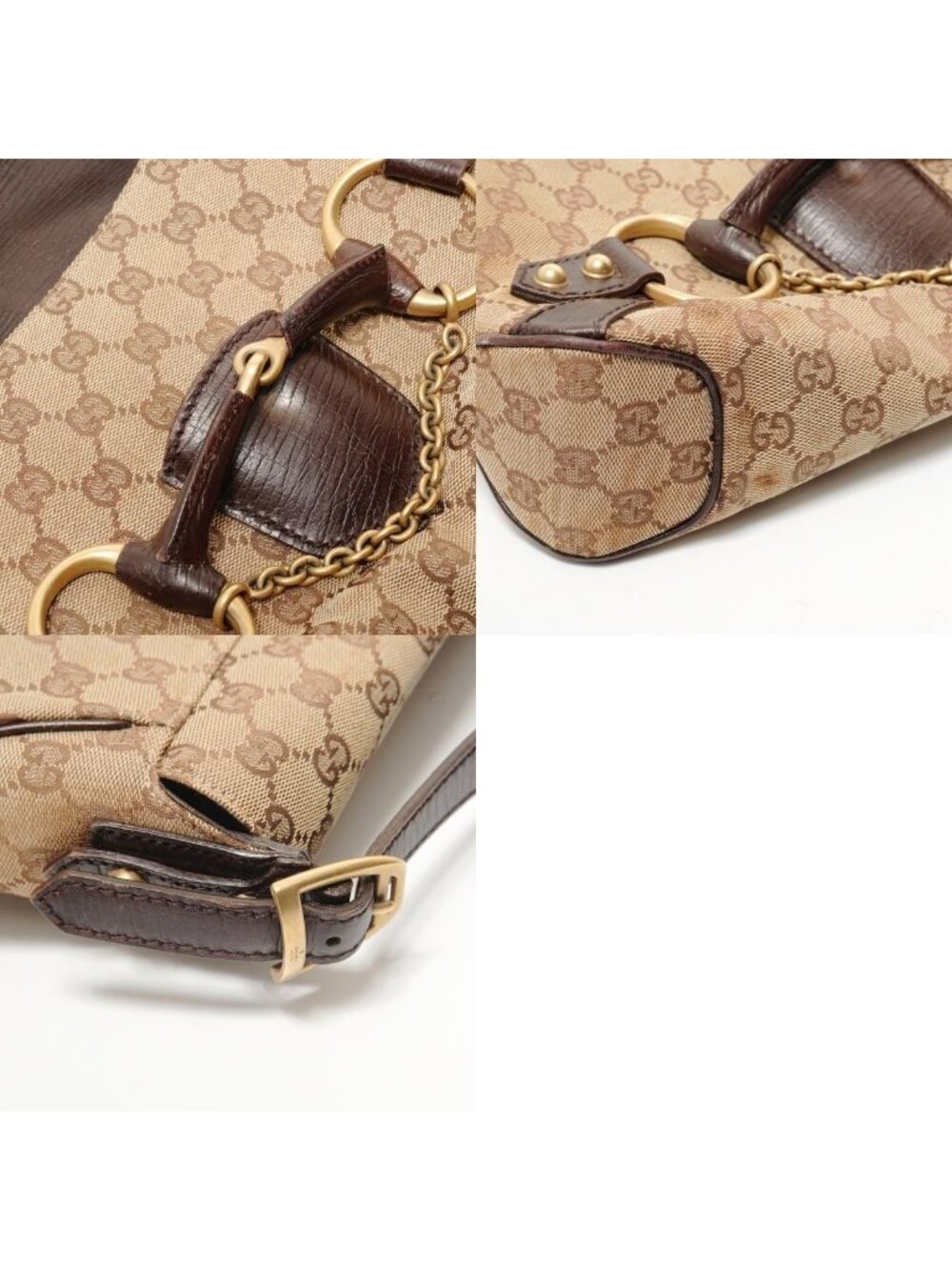 ★SOLD★ Gucci Shoulder Bag Horsebit GG Canvas - Picture 10 of 10